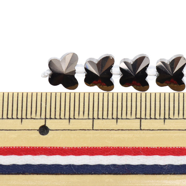 خرز "زجاج"خرز قطع الفراشة 8 مم معدني الأسود jin24-g-3"