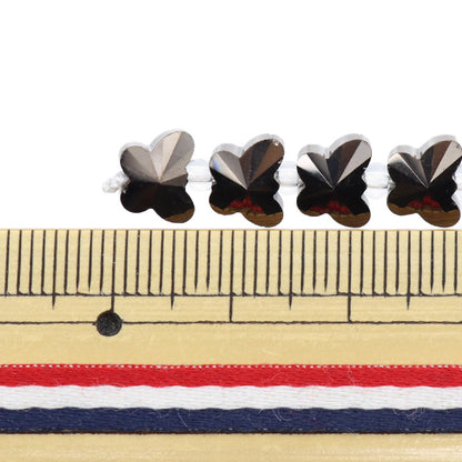 خرز "زجاج"خرز قطع الفراشة 8 مم معدني الأسود jin24-g-3"