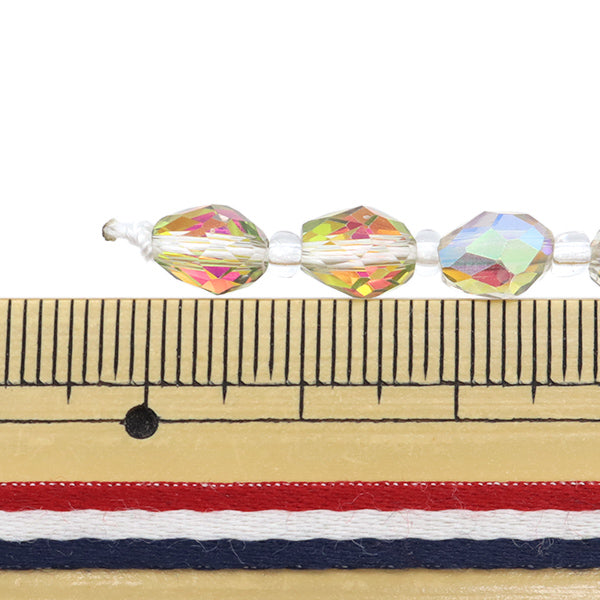 ビーズ 『ガラスビーズ ドロップカット 5×7mm オーロラ JIN24-G-14』