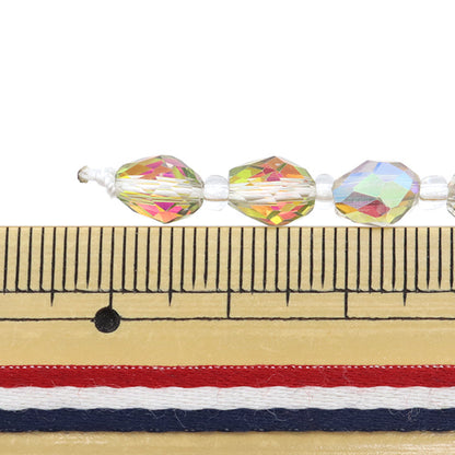 ビーズ 『ガラスビーズ ドロップカット 5×7mm オーロラ JIN24-G-14』