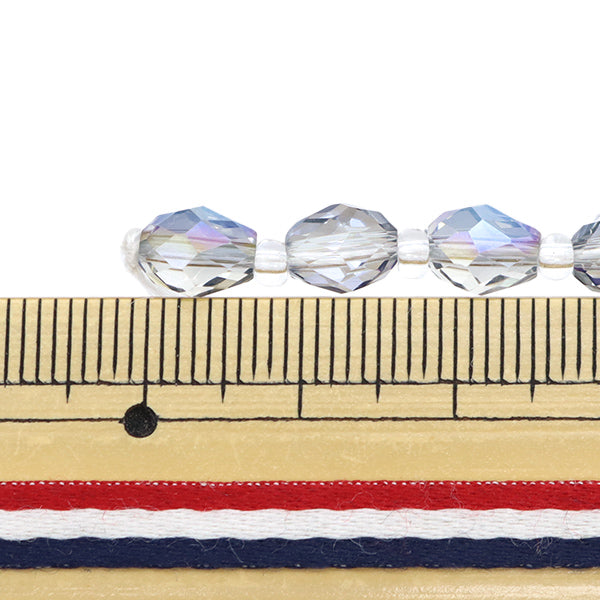 خرز "زجاج"خرز Drop Cut 5x7mm Blue Aurora Jin24-G-16"