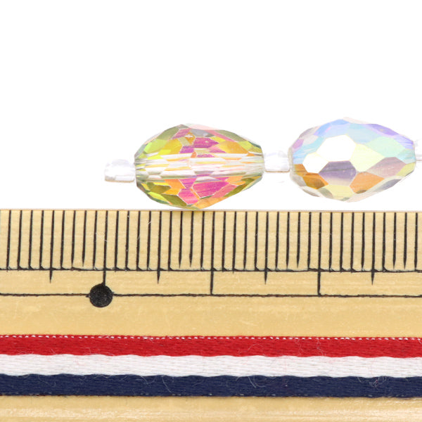 خرز "زجاج"خرز Drop Cut 8 × 11mm Aurora Jin24-G-19"