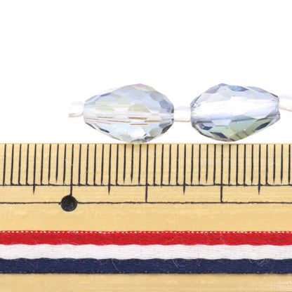 خرز "زجاج"خرز Drop Cut 8x11mm Aurora Jin24-G-21"