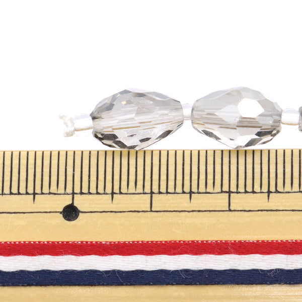 Perles "Verre"Perles Drop Cut 8x11mm Grey Shadow Jin24-G-22"