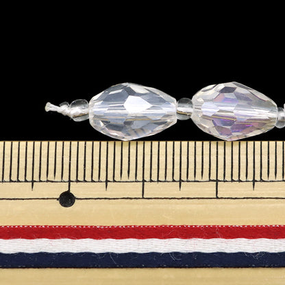 خرز "زجاج"خرز Drop Cut 8x11mm Crystal Aurora Jin24-G-23"