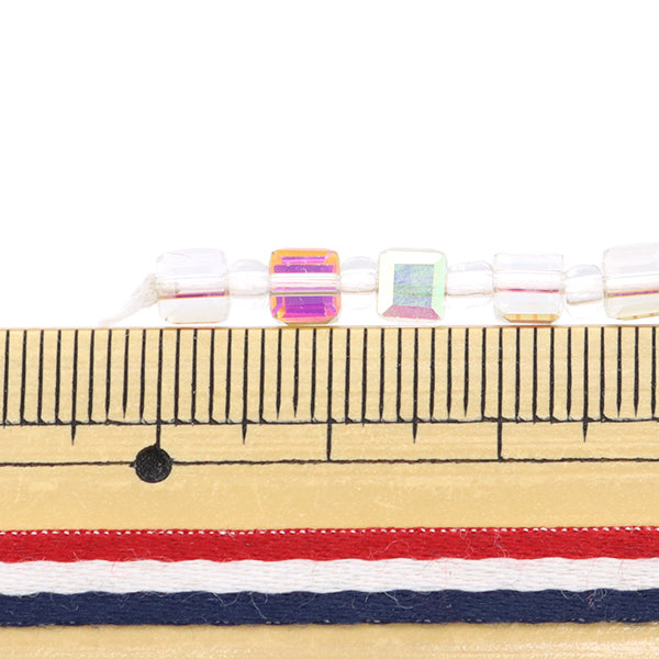 خرز "زجاج"خرز قطع المكعب 4MM Aurora Jin24-G-24"