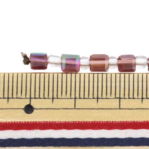 خرز "زجاج"خرز قطع المكعب 4 ملم عنب AB Jin24-G-47"