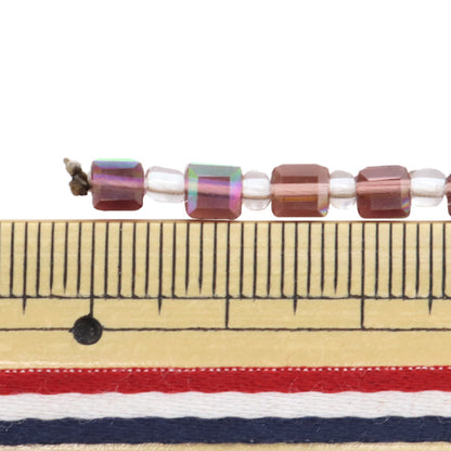 خرز "زجاج"خرز قطع المكعب 4 ملم عنب AB Jin24-G-47"