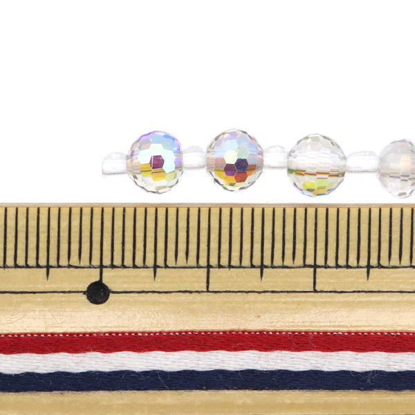 구슬 "유리"구슬 버튼 컷 6mm Aurora Jin24-G-29"