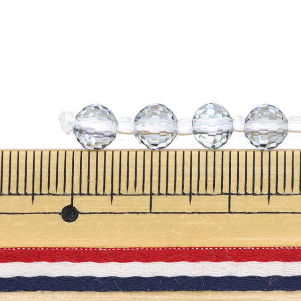 خرز "زجاج"خرز زر قطع 6 مم أزرق أورورا Jin24-G-31"