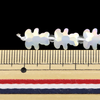 خرز "زجاج"خرز Bear Cut 8x10mm Milk Aurora Jin24-G-35"