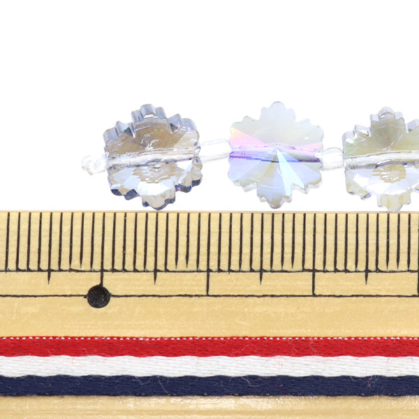 구슬 "유리"구슬 꽃8mm Blue Aurora Jin24-G-39를 자릅니다"