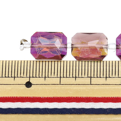 خرز "زجاج"خرز مستطيل قطع 9x12mm العنب Aurora Jin24-G-42"