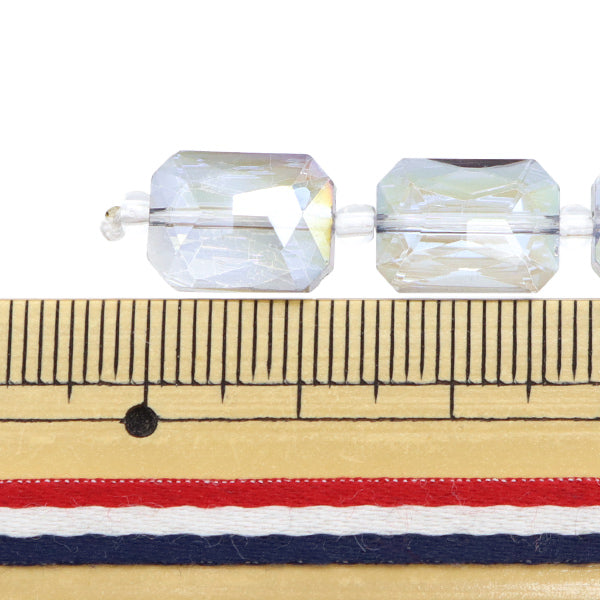 خرز "زجاج"خرز Rectangle Cut 9x12mm Blue Aurora Jin24-G-43"