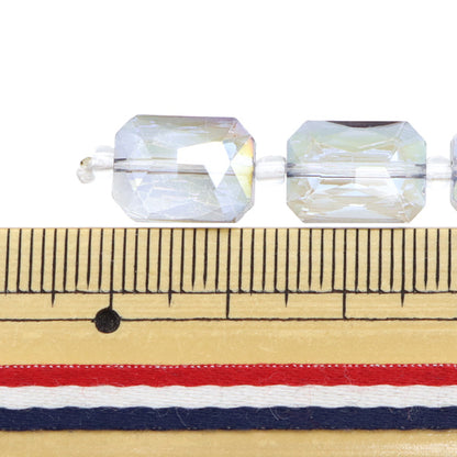 خرز "زجاج"خرز Rectangle Cut 9x12mm Blue Aurora Jin24-G-43"