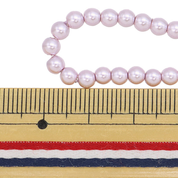 구슬 "유리 진주"구슬 4mm 라벤더 Jin24-P-3"