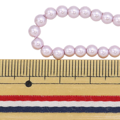 구슬 "유리 진주"구슬 4mm 라벤더 Jin24-P-3"