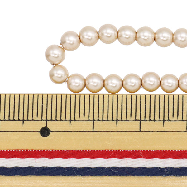 خرز "Glass Pearl"خرز شاي الحليب 4mm Jin24-P-4"