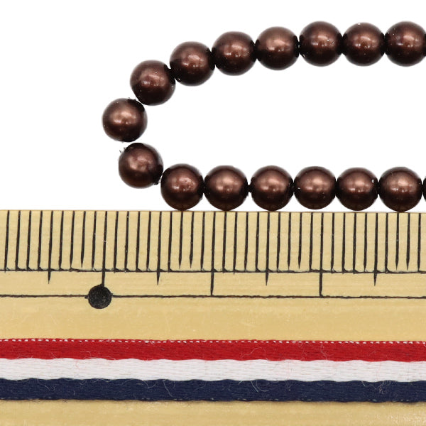 خرز "Glass Pearl"خرز 4mm Plum Jin24-P-5"