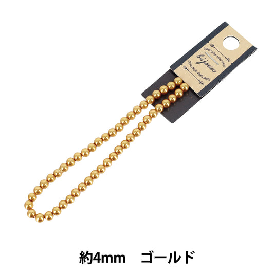 珠子 "玻璃珍珠珠子 大约。 4mm x 20cm 金色"