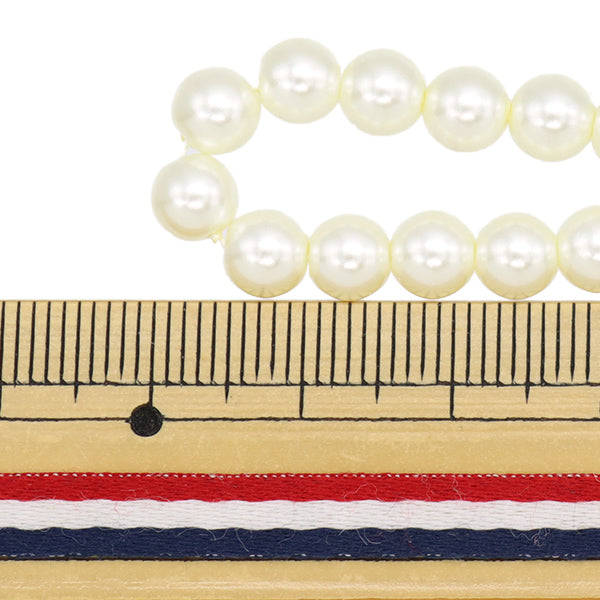 خرز "Glass Pearl"خرز 6 مم أبيض Jin24-P-7"