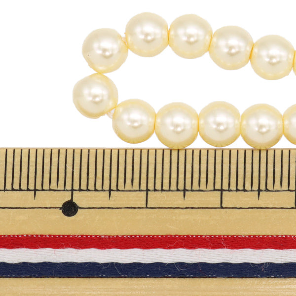 خرز "Glass Pearl"خرز 6mm كريم Jin24-P-8"