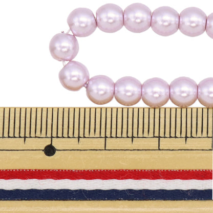 خرز "Glass Pearl"خرز 6mm Lavender Jin24-P-9"