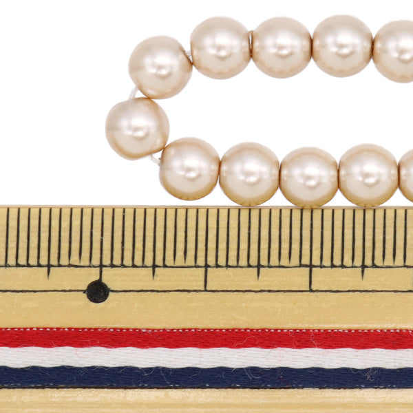 خرز "Glass Pearl"خرز شاي حليب 6 مم Jin24-P-10"