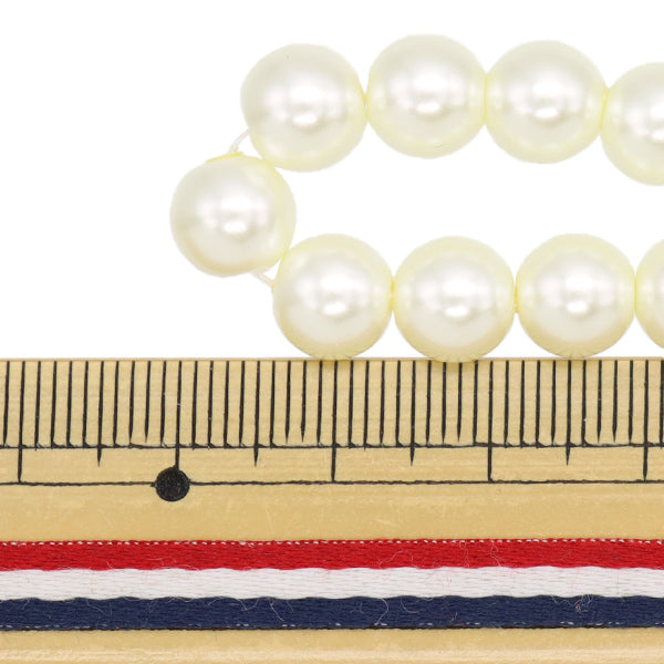 خرز "Glass Pearl"خرز 8 مم أبيض Jin24-P-13"