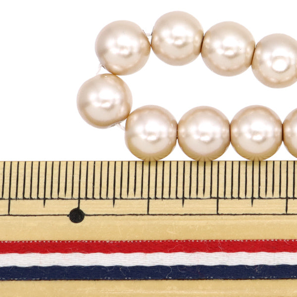 구슬 "유리 진주"구슬 8mm 밀크 티 Jin24-P-16"