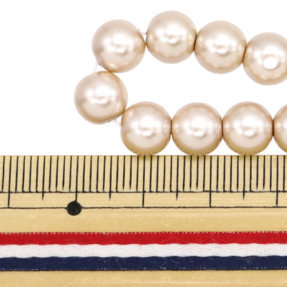 구슬 "유리 진주"구슬 8mm 밀크 티 Jin24-P-16"