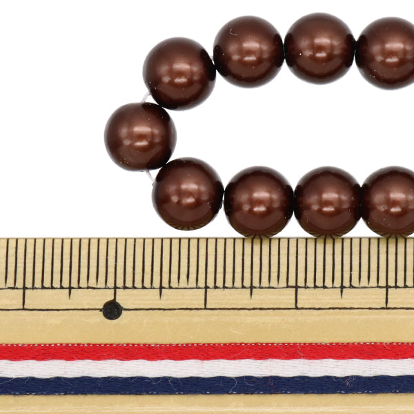 خرز "Glass Pearl"خرز 8mm Plum Jin24-P-17"