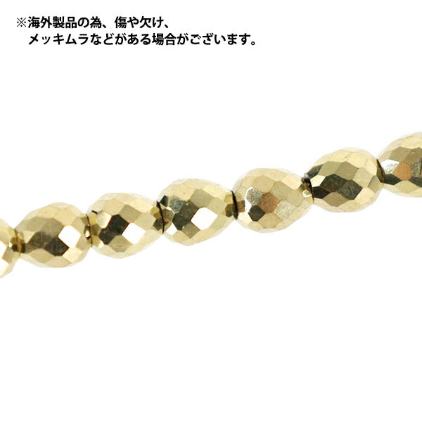 ビーズ 『ガラスビーズ プチドロップ 約5mm ゴールド JAN25-16-Q』