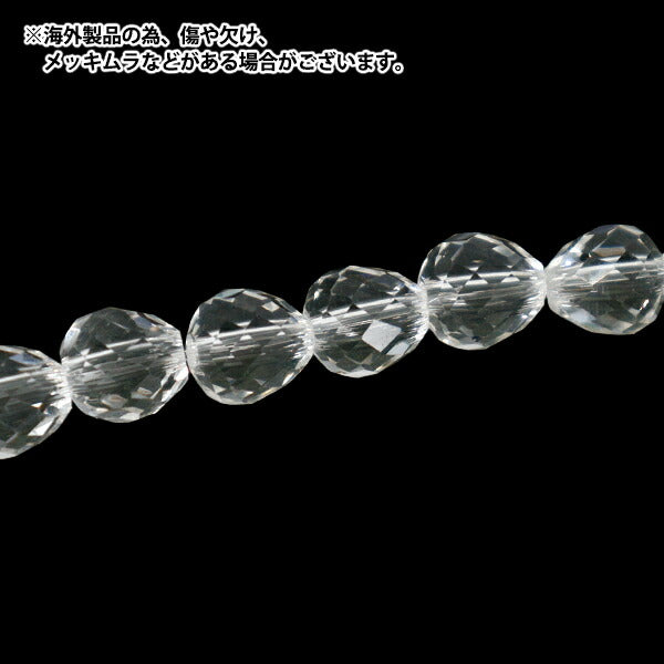 Beads 『Glass』Beads Midi Drop Approx. 6mm Crystal JAN25-17-A"