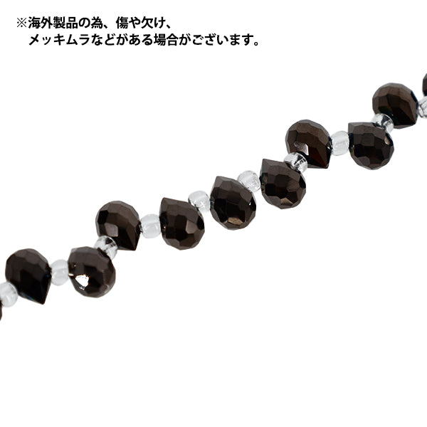 ビーズ 『ガラスビーズ シャンデリアドロップ 約6×9mm ガンメタル JAN25-52-T』