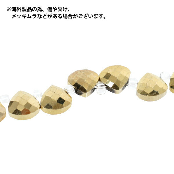 Beads 『Glass』Beads Flat shell approx. 8mm Gold JAN25-67-Q"