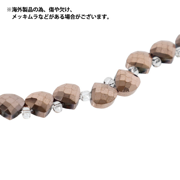 ビーズ 『ガラスビーズ フラットシェル 約8mm ピンクゴールド JAN25-67-R』