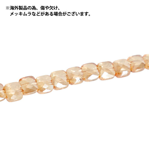 Beads 『Glass』Beads Petit Flat Square Approx. 5mm Gold Luster JAN25-81-C"