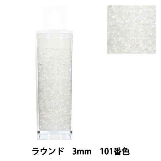 珠 “小盒子”珠 圆形3mm 101号色