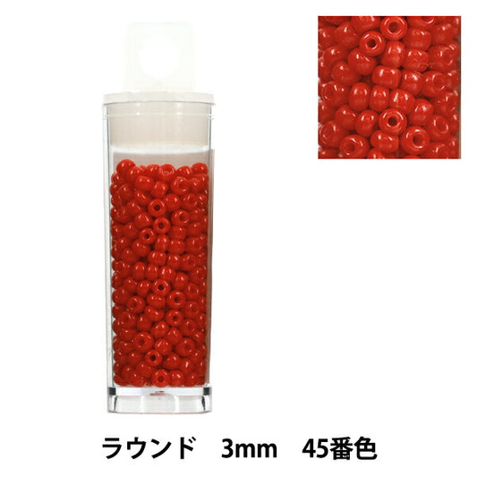 珠 “小盒子”珠 圆形3mm 45号色