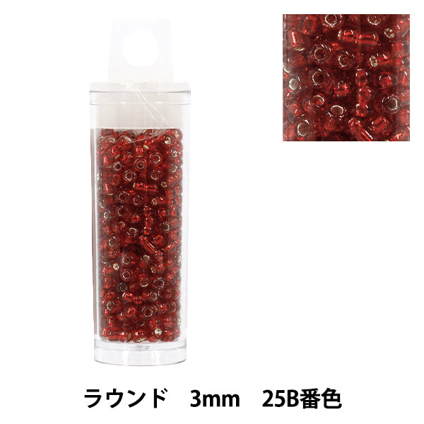 ビーズ 『プチケースビーズ ラウンド 3mm 25B番色』