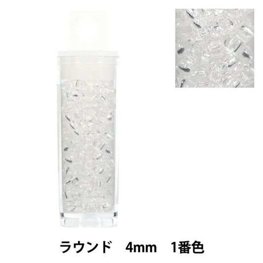 珠 “小盒子”珠 圆形4mm 1号色