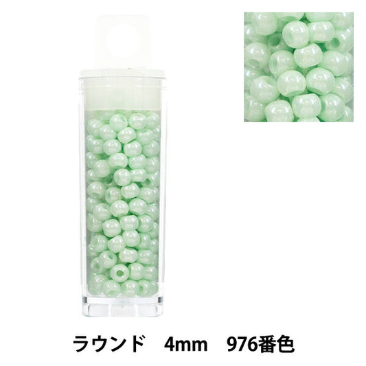 珠 “小盒子”珠 圆形4mm 976号色