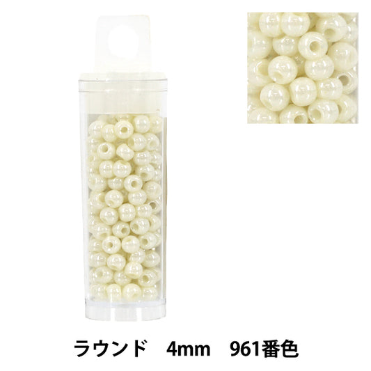 ビーズ 『プチケースビーズ ラウンド 4mm 961番色』