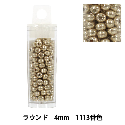 ビーズ 『プチケースビーズ ラウンド 4mm 1113番色』