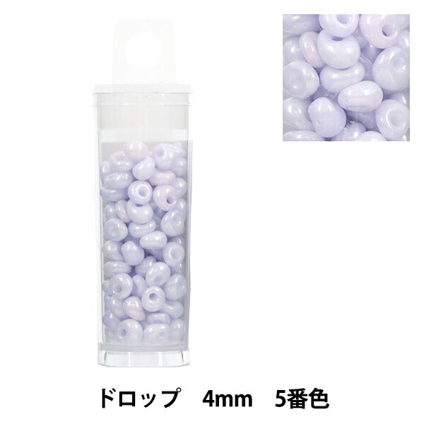 ビーズ 『プチケースビーズ ドロップ 4mm 5番色』