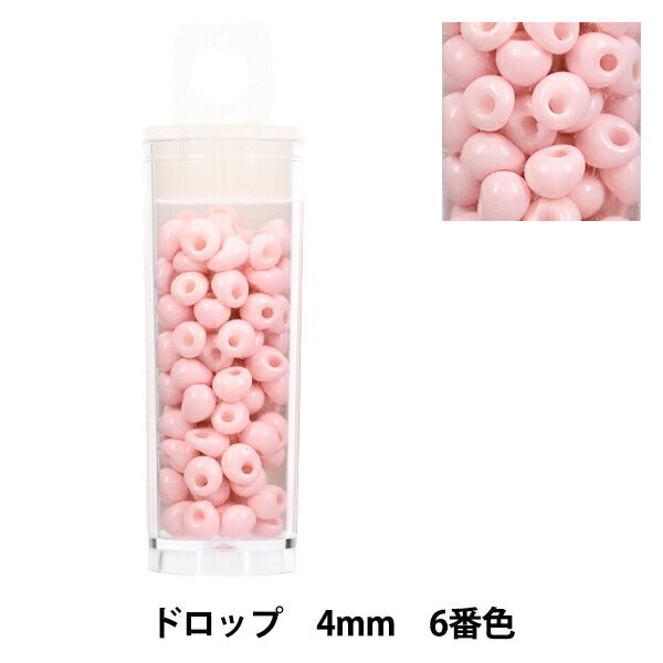 ビーズ 『プチケースビーズ ドロップ 4mm 6番色』