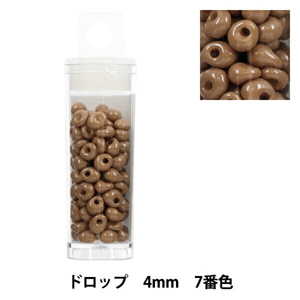 ビーズ 『プチケースビーズ ドロップ 4mm 7番色』