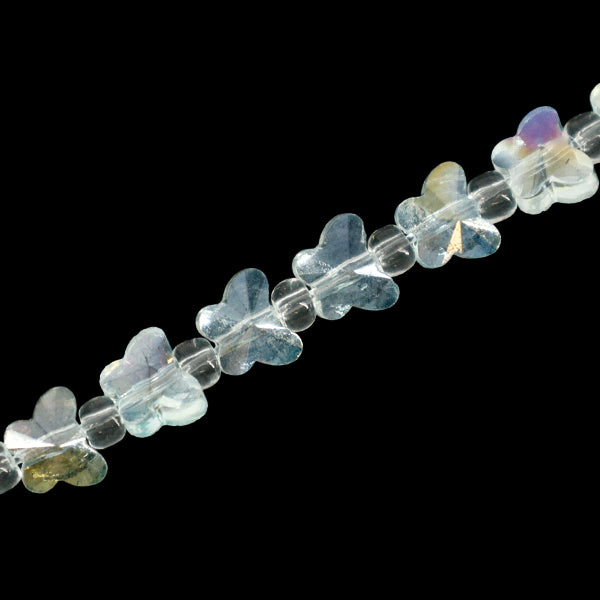 Beads "glassBeads Butterfly approx. 6mm pale blue JAN25-46-G”