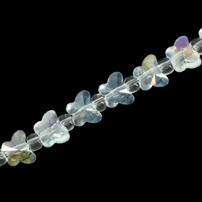 Beads "glassBeads Butterfly approx. 6mm pale blue JAN25-46-G”